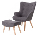 Jacob Chair & Ottoman - Dark Grey